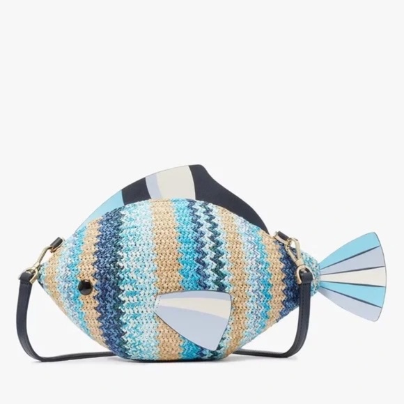 Kate Spade What A Catch 3D Fish Crossbody Bag Novelty Purse Blue NWT - Picture 4 of 8